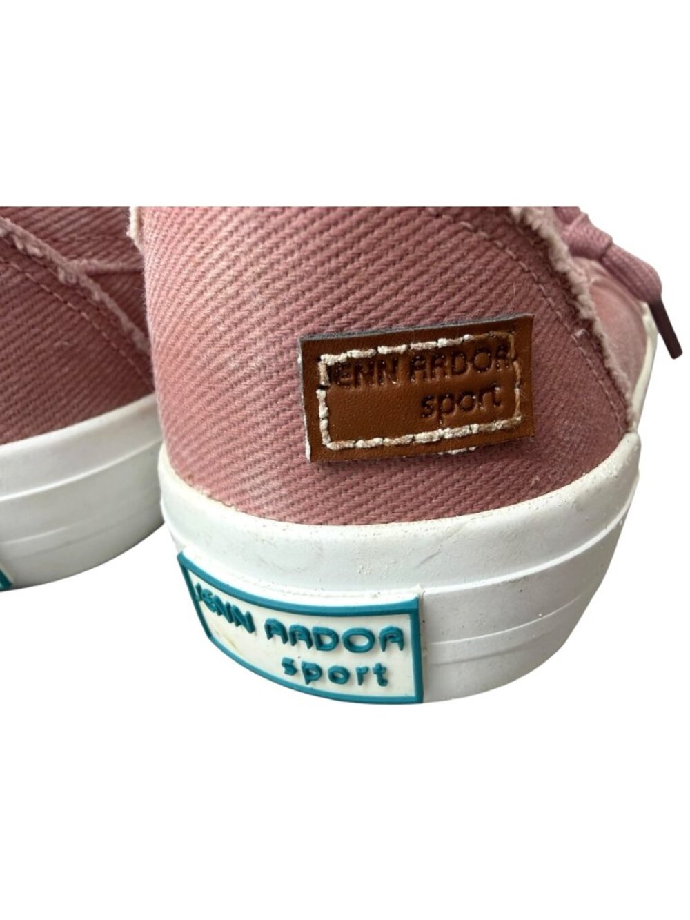 Jenn Ardor Pink Distressed Canvas Lace-Up Sneakers Women's Size 10 US - Picture 4 of 7